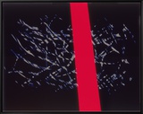 Abstract Image in Black and Red Framed Canvas Print by Daniel Root