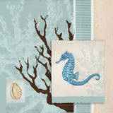 Aquarius Blue Sq II Prints by Paul Brent