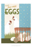 Free-Range Eggs Posters par June Erica Vess