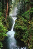 Sol Duc Falls Cascading Through Rainforest Kunstdruck von Mark Karrass