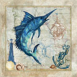 Nautical Swordfish Prints by Jill Meyer