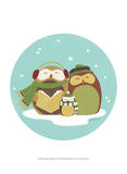 Happy Owlidays II Posters by June Erica Vess