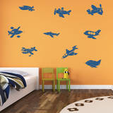 Fly Away Airplanes (x10) Wall Decal
