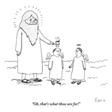 "Oh, that's what those are for!"  - New Yorker Cartoon Premium Giclee Print by Zachary Kanin