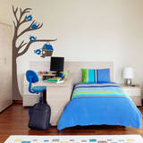 Half Tree & Birdhouse Wall Decal