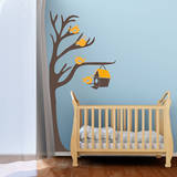 Half Tree & Birdhouse Wall Decal