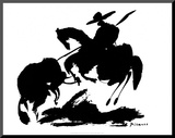 Bullfight I Mounted Print by Pablo Picasso