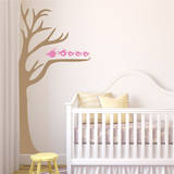 Half Tree & Birds Wall Decal