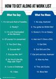 How to get along at work Tin Sign