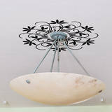 Flowering Chandelier Medallion Wall Decal