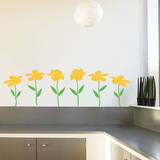 Happy Flowers (x6) Wall Decal