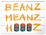 Heinz Beanz Meanz Cartel de madera