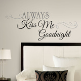 Always Kiss Me Goodnight Peel & Stick Wall Decals Autocollant mural