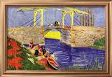The Langlois Bridge At Arles with Women Washing Prints by Vincent van Gogh
