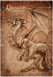 Dragon Parchment Prints by Tom Wood