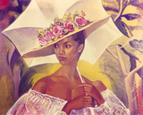 Girl with a Parasol, 1986 Giclee-vedos tekijänä Boscoe Holder Girl with a Parasol, 1986 Giclee-vedos tekijänä Boscoe Holder