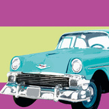Retro Car II Reproduction procédé giclée par Linda Wood