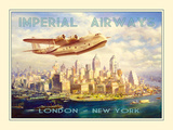 Imperial Airways - London to New York Giclee Print
