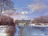 Buckingham Palace Giclée-tryk af Clive Madgwick