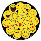 Smile - Faces-Vinyl Sticker Stickers