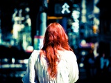 Red Hair and Bokeh Photographic Print by Sharon Wish