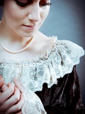 Demure Young Woman in Period Costume Photographic Print by Leonora Saunders