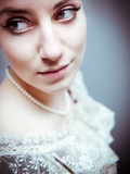 Demure Young Woman in Period Costume Photographic Print by Leonora Saunders