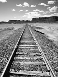 Klan00088 Moab Train Tracks Desert Landscape Utah Photographic Print by Kevin Lange