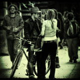 People in a Street Photographic Print by Cristina Carra Caso