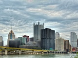 High Rise Building Across the River in Pittsburgh Photographic Print by Rip Smith