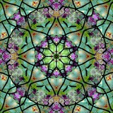 Green Star Flower Mandala Photographic Print by Alaya Gadeh