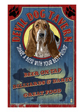 Devil Dog Tavern - Basset Hound Affiches par Lantern Press 