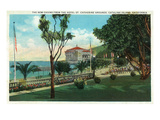 Santa Catalina Island, California - Hotel St. Catherine View of New Casino Prints by Lantern Press 