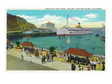 Avalon, California - Portion View of the Bay Front Poster by Lantern Press 