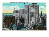 Detroit, Michigan - City Skyscrapers Scene Posters by Lantern Press 