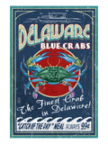 Delaware Blue Crabs Art by Lantern Press 