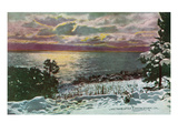 Lake Tahoe, California - Lake after a Snow Storm Posters par Lantern Press 