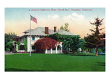 Pasadena, California - Grand Avenue View of a Californian Home Poster by Lantern Press 