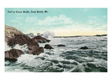 York Beach, Maine - Union Bluffs Surf Scene Posters by Lantern Press 