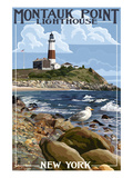 Montauk Point Lighthouse - New York Prints by Lantern Press 