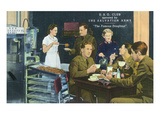 Salvation Army Famous Doughnut USO Club Scene Posters by Lantern Press 