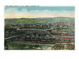 Altoona, Pennsylvania - Aerial View of Red Bridge, Penn Rail Yards Prints by Lantern Press 