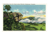 Lookout Mountain, Tennessee - Scenic View from Sunset Rock on the Mountain Posters by Lantern Press 