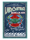 Virginia Blue Crabs Posters by Lantern Press 