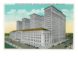 Detroit, Michigan - General Motors Bldg, Lab, and Convention Hall Exterior Prints by Lantern Press 