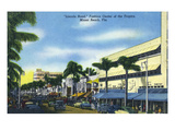 Lantern Press - Miami Beach, Florida - View Down Lincoln Road Obrazy