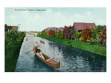 Venice, California - Gondalas on the Lion Canal View Prints by Lantern Press 