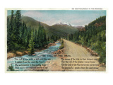 Colorado - Scenic Road in the Rocky Mountains, Poem Print by Lantern Press 