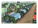 South Carolina - Greenville County Textile Mill Weave Room Prints by Lantern Press 