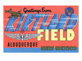 Albuquerque, New Mexico - Kirtland Field, Large Letter Scenes Poster by Lantern Press 